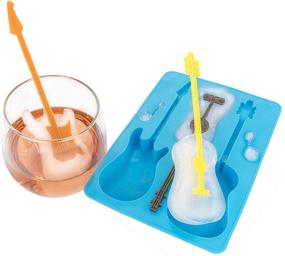 img 3 attached to 🎸 Rock Your Drinks with the Fairly Odd Novelties Blue Guitar Ice Cube Tray & Stirrers Combo