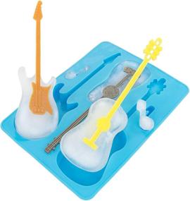 img 4 attached to 🎸 Rock Your Drinks with the Fairly Odd Novelties Blue Guitar Ice Cube Tray & Stirrers Combo