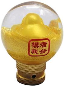 img 3 attached to SMKJ Gold Tone Chinese Buddha Gear Shift Knob - 🔧 Stylish Manual Car Shifter Stick for Most Manual or Automatic Vehicles