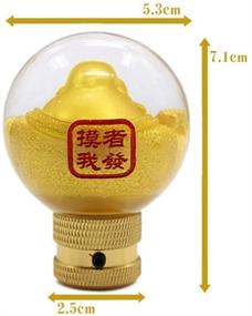 img 2 attached to SMKJ Gold Tone Chinese Buddha Gear Shift Knob - 🔧 Stylish Manual Car Shifter Stick for Most Manual or Automatic Vehicles