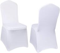 🪑 20pcs taniash white stretch spandex chair covers - ideal for wedding banquets, hotels, and restaurants parties logo