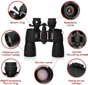img 2 attached to 🔭 KLOPT Zoom Binoculars: Enhance Bird Watching & Hunting with 8x-24x50mm BAK4K Prism Zoom