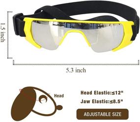 img 3 attached to GLE2016 Dog Goggles: New Version Eye Protection for Small Dogs - Waterproof, Windproof, UV Protection with Adjustable Strap