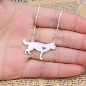 img 2 attached to 🐾 WeiVan Dog Pendant Necklace: A Sentimental Memorial Gift for Golden Retriever, Greyhound & German Shepherd Lovers