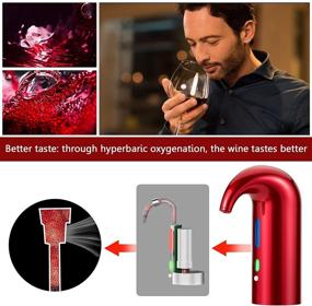 img 3 attached to 🍷 Enhance Your Wine Experience with the Electric Wine Aerator Pourer - Portable, One-Touch Decanter for Travel, Home, and Bar - USB Rechargeable - Red Wine Accessories