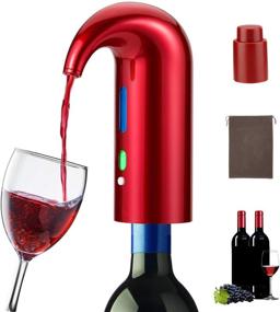 img 4 attached to 🍷 Enhance Your Wine Experience with the Electric Wine Aerator Pourer - Portable, One-Touch Decanter for Travel, Home, and Bar - USB Rechargeable - Red Wine Accessories