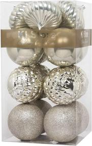 img 4 attached to 🎄 16pcs Shatterproof Christmas Tree Ball Ornaments - Large Ivory 4-Inch - KI Store - Festive Decorations for Xmas Trees, Wedding Party, and Home Décor