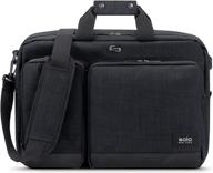 🎒 solo new york duane hybrid convertible laptop briefcase, slate, universal size logo