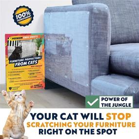 img 3 attached to 😺 Cat Scratch Protector Furniture Guards - 8-Pack Panther Armor – 4-Pack XL 17"L 12"W + 4-Pack Large 17"L 10"W Deterrent for Couch Corner - Cat Scratch Repellent