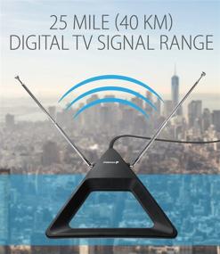 img 2 attached to 📺 Телевизионная антенна Fosmon HDTV дальность 25-40 миль: крытая телевизионная антенна с выдвижными диполями, подходит для монтажа на стену или на стол - кабель 5FT, готова к 4K, поддерживает ATSC 3.0, UHF, VHF и 1080p бесплатные телевизионные каналы.