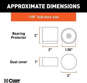 img 3 attached to 🔧 Pack of 2 CURT 22198 1.98-Inch Trailer Wheel Bearing Protectors and Dust Covers for Enhanced SEO