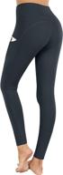 💪 women's high waist yoga pants with pockets: tummy control workout leggings логотип