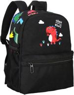 🦖 durable and cute toddler dinosaur backpack for kindergarten – black 11 логотип