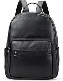 img 3 attached to Coolcy Leather Backpack – Stylish Casual Daypacks for Enhanced SEO