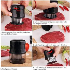 img 3 attached to Wandeful Tenderizer Professional Tenderizing Accessories，Black