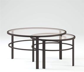 img 1 attached to 🔲 Henn & Hart Coffee Table, Blackened Bronze Finish, Standard Size
