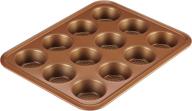 🧁 ayesha curry nonstick bakeware 12-cup muffin tin/cupcake tin - brown, nonstick & durable logo