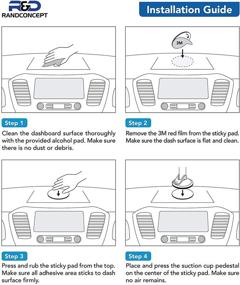 img 3 attached to 📱 Универсальный крепеж на присоске Randconcept для монтажа телефонов и Garmin GPS Sat Nav Dash Cams - Крепление на приборную панель с клейким слоем 3M, шириной 2,76 дюйма (70 мм диаметр), набор из 3 штук.