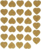 💖 sparkle and shine: glitter gold heart stickers - 2 sheets for added charm logo
