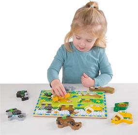 img 2 attached to Melissa & Doug Wooden Chunky Puzzle: A Classic and Durable Brain-Teaser