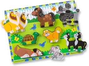 img 3 attached to Melissa & Doug Wooden Chunky Puzzle: A Classic and Durable Brain-Teaser