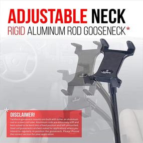 img 1 attached to 🚗 Car and Truck Tablet Mount - TACKFORM [ELD Mount] Sturdy 22 Inch Aluminum Rod Gooseneck Seat Rail Holder for Taxi, Van, Vehicle, Semi, etc. – Compatible with iPad, Galaxy, Surface and More.