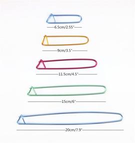 img 2 attached to Эффективный набор из 5 штук красочных алюминиевых крючков для удержания петли и вязания на спицах Yueton.