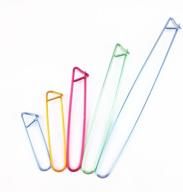 эффективный набор из 5 штук красочных алюминиевых крючков для удержания петли и вязания на спицах yueton. логотип