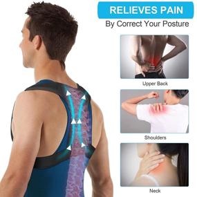 img 2 attached to YEMIUGO Posture Corrector for Women Men: 4-Point Design Back Brace - Size 28&#34; to 47&#34; - Improve Posture, Relieve Pain & Support Back, Neck & Shoulders