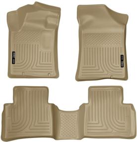 img 4 attached to 🔧 Husky Liners 99643 Weatherbeater Tan Floor Mats для 2013-18 Nissan Altima (выпущенных в ноябре 2012 года или новее) - максимальная защита для переднего и заднего сидений