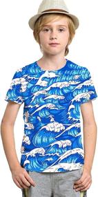 img 1 attached to 👕 Gauekay Kids T-Shirts: Colorful 3D Printing Graphics for Boys and Girls, Cool Tees for Daily Wear, Ages 6-16