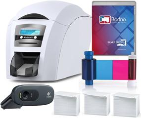 img 4 attached to Efficient ID Card Printing Solution: Magicard Enduro 3e Single Sided Printer with Complete Silver Bodno ID Software & Supplies Package