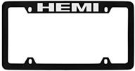 dodge ram hemi black coated license plate frame 4 hole logo