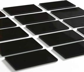 img 3 attached to 20 Count UNIQOOO Black Acrylic Rectangular Place Cards for Wedding