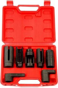img 4 attached to 🔧 8MILELAKE 7-Piece O2 Oxygen Sensor Socket Set - Universal Tool Kit for Oil Pressure Sending Unit & Sensor Removal
