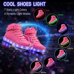 img 1 attached to Light Flashing Sneakers Toddler Boots 33 Boys' Shoes : Sneakers