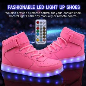 img 3 attached to Light Flashing Sneakers Toddler Boots 33 Boys' Shoes : Sneakers