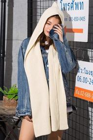 img 2 attached to Winter Casual Knitted Hooded Irregular