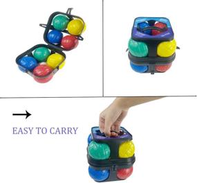 img 2 attached to 🏖️ DRAROAD Portable Outdoor Bocce Balls Set with Plastic Support - Family Beach, Backyard, or Party Game