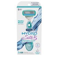 💧 schick hydro silk sensitive skin razor with 2 moisturizing blade refills - ideal for women logo