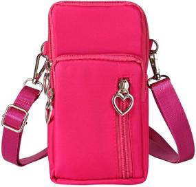 img 4 attached to 👜 Pxinhui Small Crossbody Bag Cell Phone Purse Sport Armband | Compatible with Moto E G Power G8 Plus, Galaxy A51 A52 A31 Note 20/9, OnePlus 8