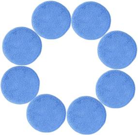 img 1 attached to 🧽 8 Pack of Polyte Microfiber Detailing Wax Applicator Pads, Blue, 5 inches