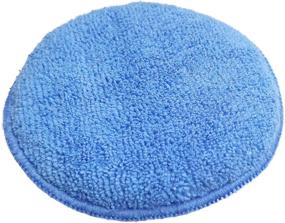 img 2 attached to 🧽 8 Pack of Polyte Microfiber Detailing Wax Applicator Pads, Blue, 5 inches