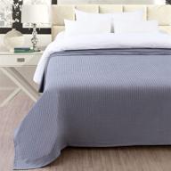 🛏️ grey twin waffle weave thermal blanket - lightweight cotton blanket for layering on any bed, super soft all-season bed/throw blanket (66 x 90 inches) logo