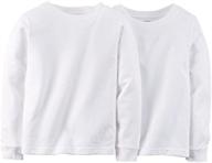 carter's boy's long sleeve pack of 2 cotton undershirts logo