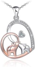 img 4 attached to 🐘 Lucky Elephant Necklace for Women and Girls - Heart Pendant Necklaces Made of 925 Sterling Silver - Animal Jewelry Perfect for Mom, Daughter, Girlfriend, and Wife