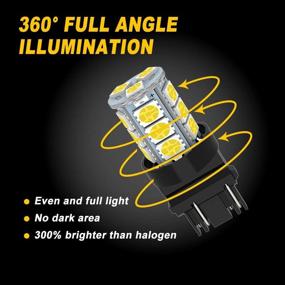 img 1 attached to 🚗 GIVEDOUA 3157 LED Car Bulb Pack of 10pcs - Super Bright 12V 3056 3156 3156A 3057 4057 3157 4157 T25 LED Bulbs for Brake Lights, Backup Reverse Lights