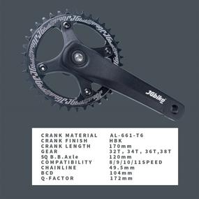 img 1 attached to JGbike Mountain Crankset Chainring Compatible Sports & Fitness