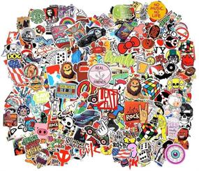 img 4 attached to 🎒 Cool Random Stickers Pack - Waterproof Vinyl Sticker Bulk Variety for Luggage, Laptop, Skateboard, Bike, Car, Motorcycle, and More (105 PCS)