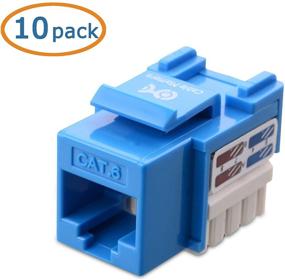 img 3 attached to 🔵 Cable Matters UL Listed 10-Pack RJ45 Коунекторы категории Keystone в синем цвете: Высококачественные компоненты сетевого оборудования для оптимального подключения.